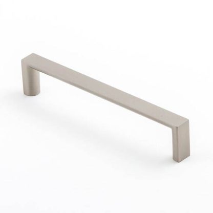 Flat D Handle. 12mm Wide. Brushed Nickel