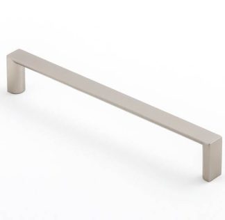Flat D Handle. 12mm Wide. Brushed Nickel