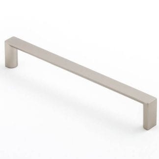 Flat D Handle. 12mm Wide. Brushed Nickel