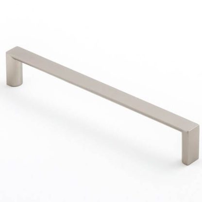 Flat D Handle. 12mm Wide. Brushed Nickel