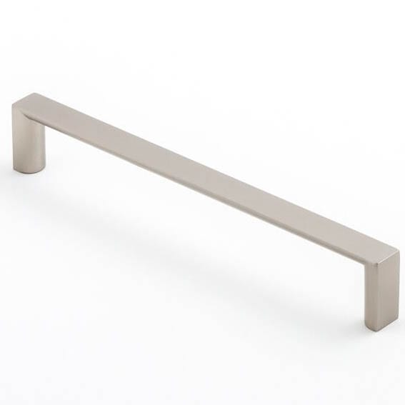 Flat D Handle. 12mm Wide. Brushed Nickel