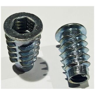 Insert Nut M6 Thread x 20mm. Flanged. Packs of 20 pcs