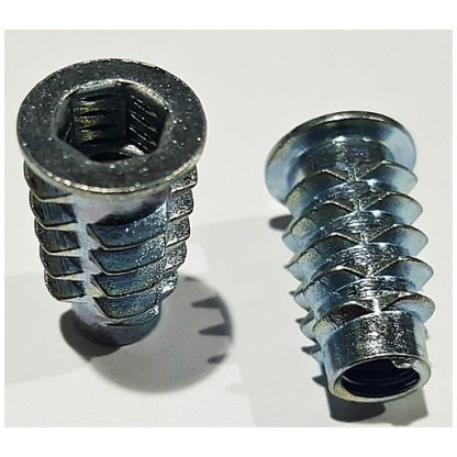 Insert Nut M6 Thread x 20mm. Flanged. Packs of 20 pcs