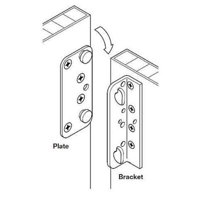 Bed Bracket - 90mm - Heavy Duty - Yellow Zinc - Image 2