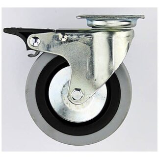 Castor 100mm Swivel - Heavy Duty With Brake - 60kg Rated