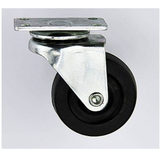 Castor 50mm Swivel - Black Rubber Wheel - 35kg Rated
