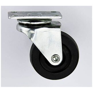 Castor 50mm Swivel - Black Rubber Wheel - 35kg Rated