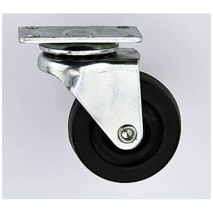 Castor 50mm Swivel - Black Rubber Wheel - 35kg Rated