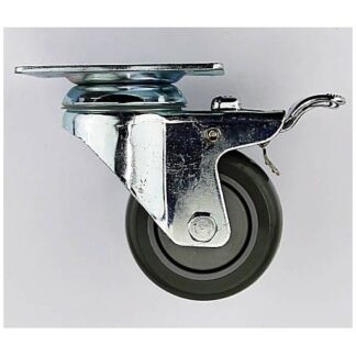 Castor 75mm Swivel. Heavy Duty With Brake. 95kg Rated