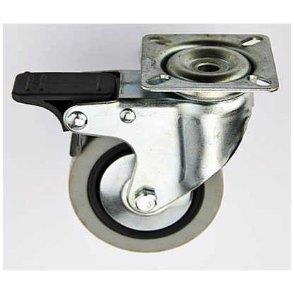Castor 75mm Swivel - Heavy Duty With Brake - 50kg Rated - Image 2