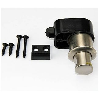 Caravan Latch. Push Latch With Knob. Brushed Nickel
