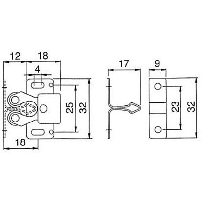 Double Roller Catch - 3-4 Kg Pull - Zinc Plated - Image 3