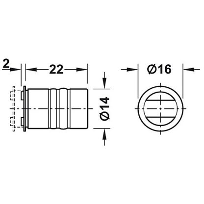 Magnetic Catch - 15mm Diameter -5Kg Pull - Image 2