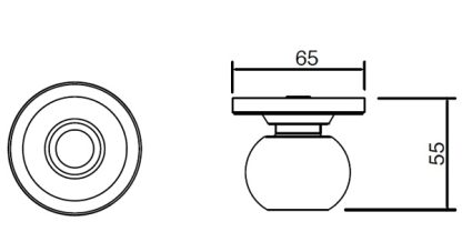 Trio Knob Passage - Matt Black - Image 3