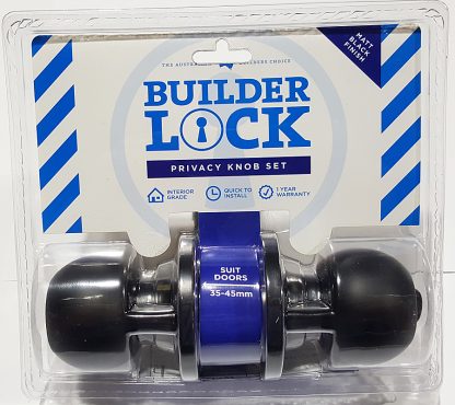 Trio Knob Privacy - Matt Black - Image 2