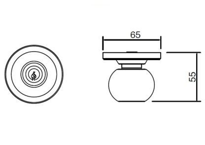 Trio Knob Entrance - Matt Black - Image 2