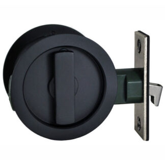 Sliding Door Privacy Round Black