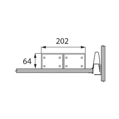 Cutlery Divider. 473mm(L) X 64mm(H) X 202mm(W). Double Row - Image 3