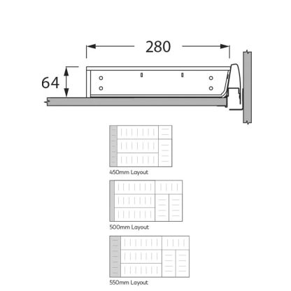 3 row cutlery organiser