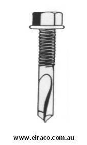 Self Drilling  Hex Washer Head -  12-14x32mm - Extended Point