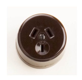 Bakelite Series Socket - Brown - 50mm diameter
