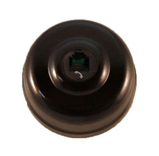 Bakelite Series Telephone Socket - Brown - 58mm diameter
