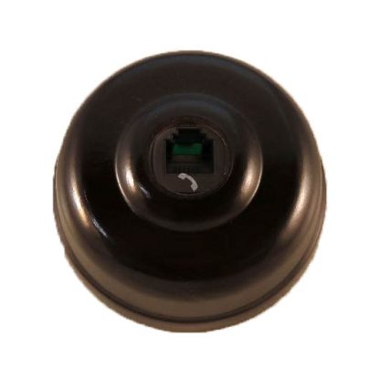 Bakelite Series Telephone Socket - Brown - 58mm diameter