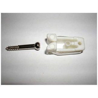 Gripper Catch - White Nylon / Zinc