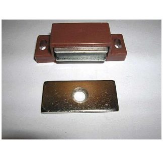 Magnetic Catch 6kg. Brown. Single Hole Plate