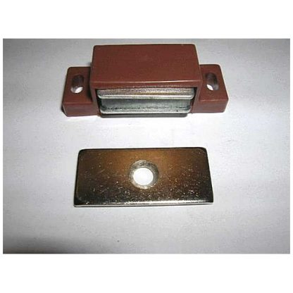 Magnetic Catch 6kg. Brown. Single Hole Plate