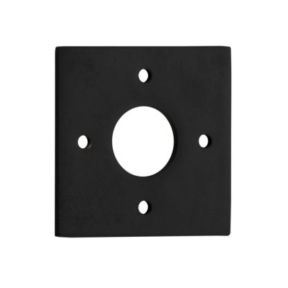 Tradco 0243 Adaptor Plate Pair Square Rose Matt Black H60xW60mm
