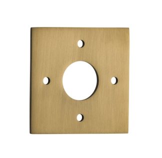 Tradco 0251 Square Adaptor Plate for 54mm Hole Pair Satin Brass W60xH60mm
