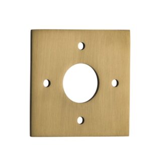 Tradco 0251 Square Adaptor Plate for 54mm Hole Pair Satin Brass W60xH60mm