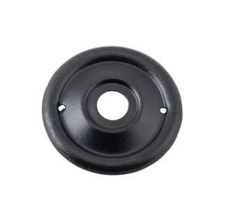 Tradco 0932 Backplate For Milled Edge Mortice Knob Pair Matt Black D52mm