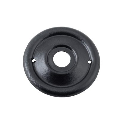 Tradco 0932 Backplate For Milled Edge Mortice Knob Pair Matt Black D52mm