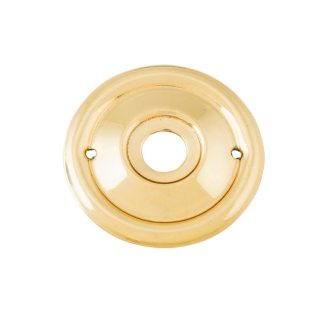 Tradco 1029 Backplate For Milled Edge Mortice Knob Pair Polished Brass D52mm