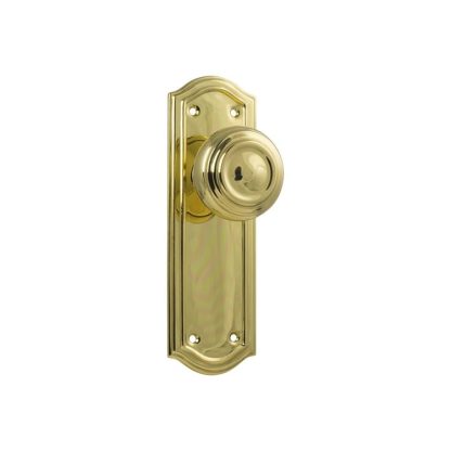 Tradco 1072 Door Knob Kensington Latch Polished Brass H175xP57xW58mm