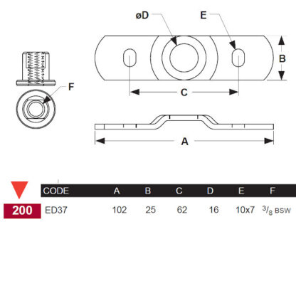 Eltrak Top Plate ED37. 200kg series - Image 5