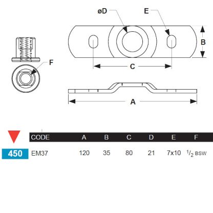 Eltrak EM37 Top Plate - 450kg series - Image 5