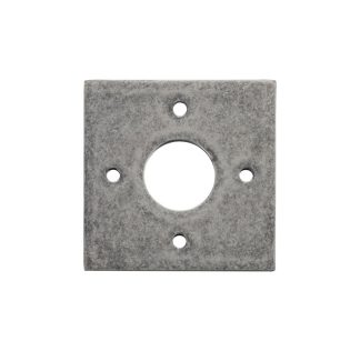 Tradco 0247 Adaptor Plate Pair Square Rose Rumbled Nickel H60xW60mm
