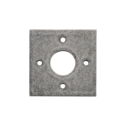 Tradco 0247 Adaptor Plate Pair Square Rose Rumbled Nickel H60xW60mm