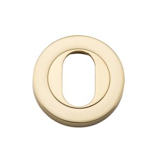 Tradco 20060 - Escutcheon Oval Polished Brass. Sold as a pair