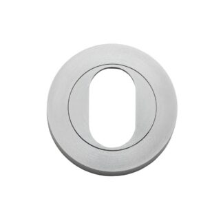 Tradco 20065 - Escutcheon Oval Satin Chrome. Sold as a pair