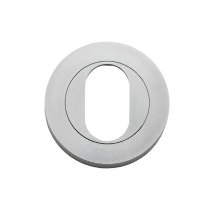Tradco 20065 - Escutcheon Oval Satin Chrome. Sold as a pair