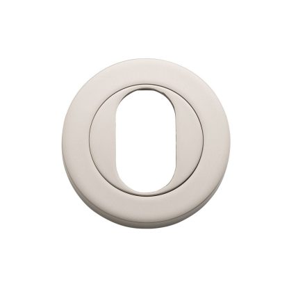 Tradco 20069 - Escutcheon Oval Satin Nickel. Sold as a pair