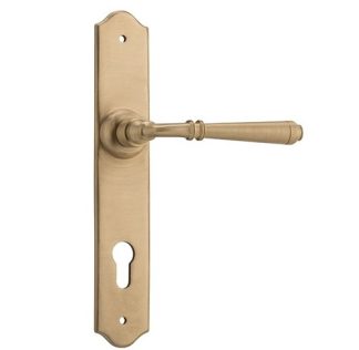 Tradco 6640E85 - Reims Lever 85mm Euro - Satin Brass - 240x40mm - 68mm(P)