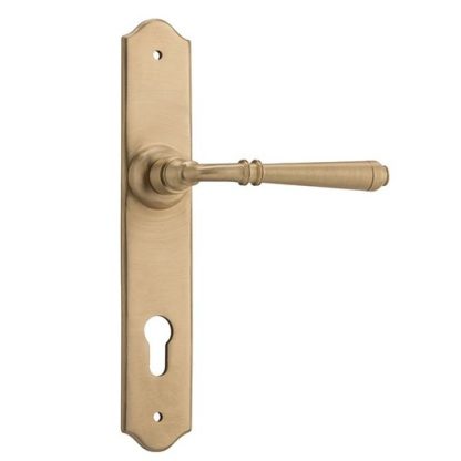 Tradco 6640E85 - Reims Lever 85mm Euro - Satin Brass - 240x40mm - 68mm(P)