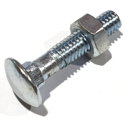 Cup Head Bolt-Carriage Bolt - Zinc Plated - Various Metric Sizes