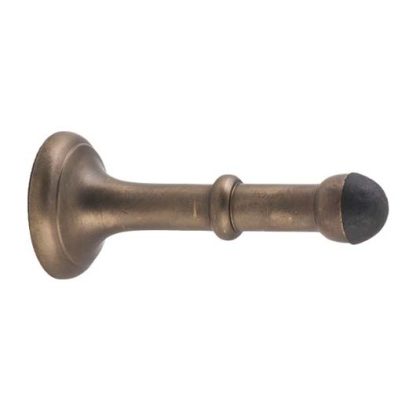 9834 Door Stop Concealed Fix. Large Antique Brass. D43xP100mm