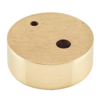 9843 Door Stop Spacer. Oval Polished Brass. H15xD40mm